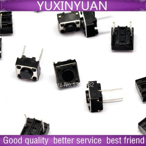 6 * 6 * 4.3 MM light touch switch pin /button switches between two feet 10pcs/lot