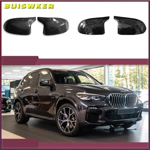 Auto Car Rear View Side Mirror Cover Trim for BMW F25 X3 F26 X4 F15 X5 F16 X6 14-18 Carbon Fiber Style