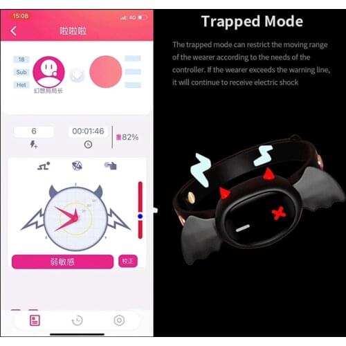 Stimulate prisoner love electric shock collar control area bondage SM slave collar male and female dog slave substitute sex