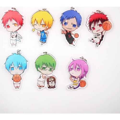 Kurokos Basketball Anime keychain Kuroko Tetsuya Kagami Taiga Kise Ryota Aomine Daiki Midorima Shintaro Acrylic Keychain