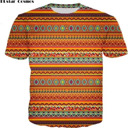 PLstar Cosmos Brand clothing 2018 summer New Fashion 3d t-shirt aztec background Funny Print T shirts Mens Womens Cool t shirt