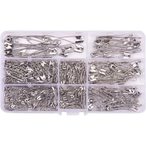 Pin Brooch Boxed Handmade DIY Ornament Accessories Metal Tie Pin Simple Pin Safety Pin elastic for bracelet making