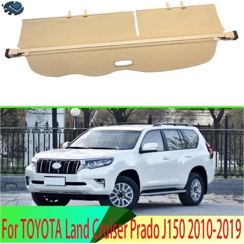 For TOYOTA Land Cruiser Prado J150 2010-2019 Aluminum+Canvas Rear Cargo Cover privacy Trunk Screen Security Shield shade