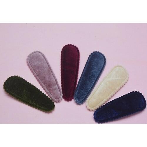 80pcs/lot 5.5cm flannelette Hair Clip Cover Appliques DIY handmade Children Hair Accessories