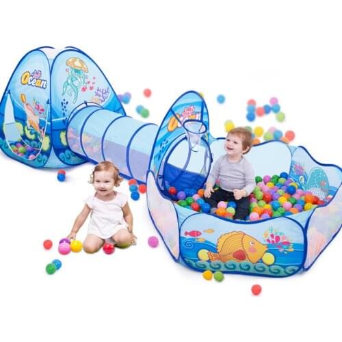 Toys Tunnel Tent Ocean Series Cartoon Game Big Space Ball Pits Portable Pool Foldable Children Outdoor Sports Educational Toy