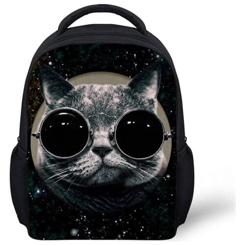 Cute Princess Girls Glasses Cat Back Bag Kawaii Little Kids Backpack in Kindergarten Mini Child Baby Rucksack 12inch