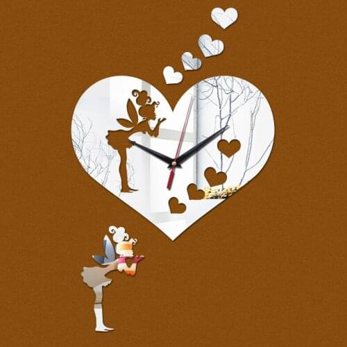 New acrylic mirror new sale 3d wall clock diy stickersliving room quartz geometric needle modern design decoration