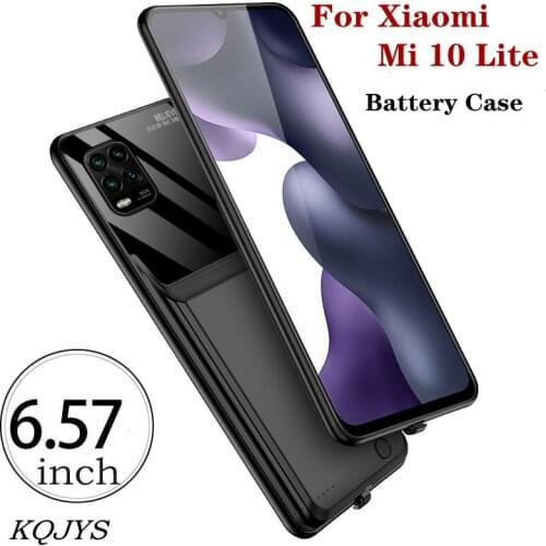 KQJYS Portable Battery Charger Cases for Xiaomi Mi 10 Lite External Power Bank Charging Cover for Xiaomi Mi 10 Lite Battery Case
