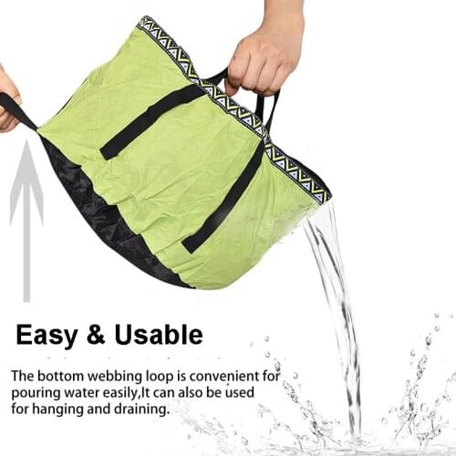 Portable Folding Wash Basin Lightweight and Durable Collapsible Foldable Water Bucket Container Camping Hiking Fishing Travel