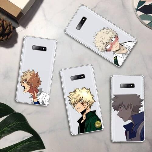 My Hero Academia anime katsuki and kacchan Phone Case Transparent For Samsung Galaxy S Note 8 9 11 20 10 Pro E LITE P Plus A81