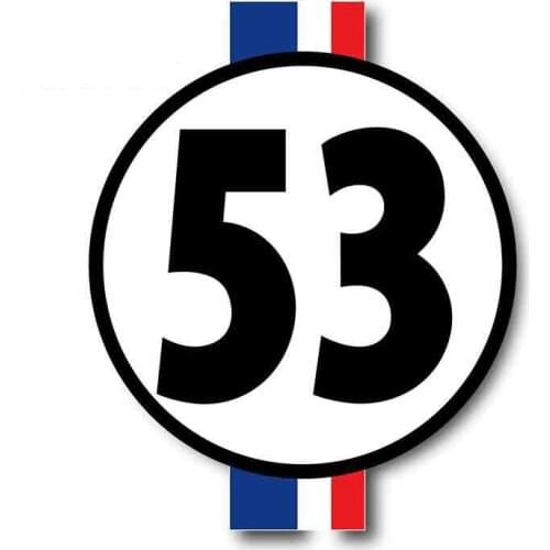 Coolest Herbie The Love Bug 53 Car Bumper Window Stickers Pull Flower Occlusion Scratch Graffiti Vinyl Decal