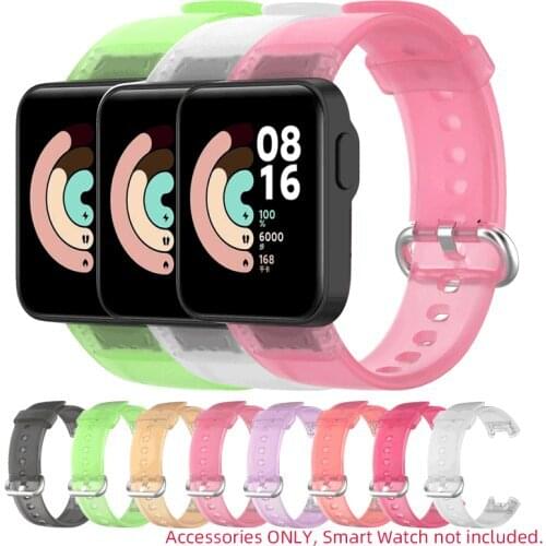 Silicone Transparent Smartwatch Wrist Watchband For Xiaomi Mi Watch Lite/Redmi Strap Crystal Smart Wristband Band Accessories