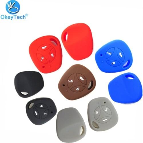 OkeyTech Best Price Silicone Rubber Car Key Cover Case Protector Skin Bag for Lada Priora Kalina Vaz Vesta Granta X-Ray XRay
