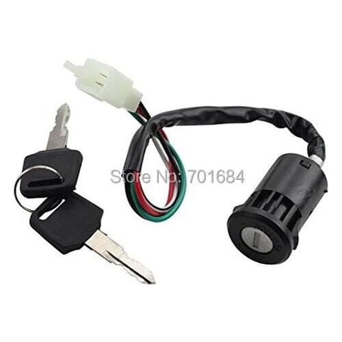 Wotefusi For ATV Key Ignition Switch 4 Wire 50 90 110 125 150 250CC For Go Kart TaoTao SUNL [PX108]