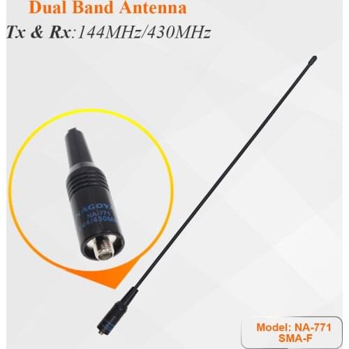 NA-771 NA771 SMA-F SMA Female Dual Wide Band Flexible Antenna VHF/UHF 144/430MHz Two Way Radio for BAOFENG UV-5R BF-888S
