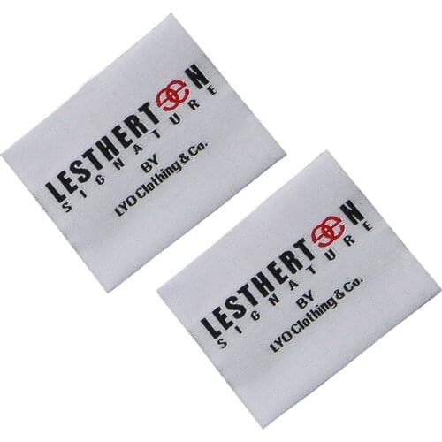 Custom High Density Garment Labels For Clothing Embroidered Sewing Tags Custom Fabric Woven Labels Damask Neck Label For Clothes
