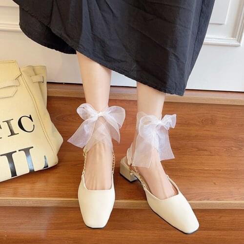 High-heeled womens shoes 2021 spring and summer new all-match shallow mouth pointed single shoes fashion Baotou mid-heel sandal