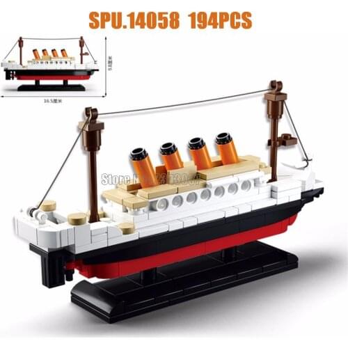 Sluban 0576 194pcs Titanic Ship Boat Building Blocks Toy