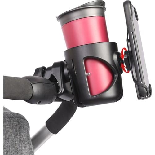 Baby 2 IN 1 Cup Holder Baby Stroller Accessories Children Bicycle Cart Bottle Rack with Mobile Phone Box Milk Bottle Holder