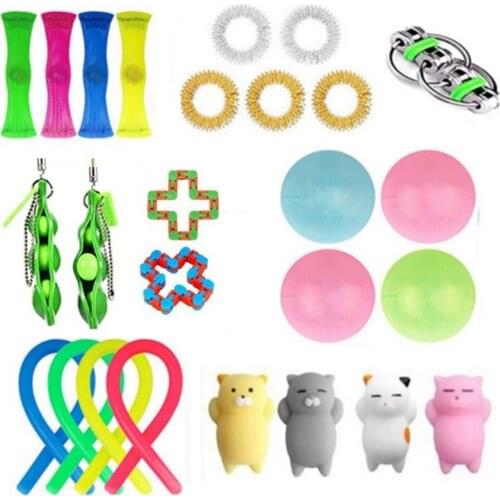 26PCS Fidget Sensory Toy Set Stress Relief Hand Toys For Adults Kids Autism Anxiety Relief Stress Fidget Sensory Toy