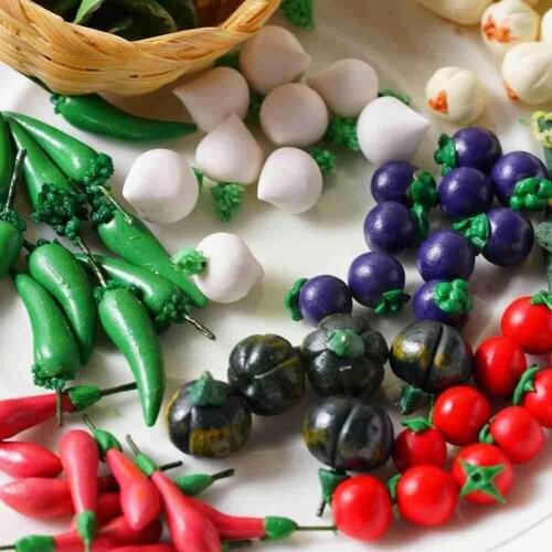 5pcs/set 1:12 Mini Dollhouse Kitchen Realistic Vegetable Food Miniature And Farm DIY Props Playhouse Fruit Groceries Model I8M4