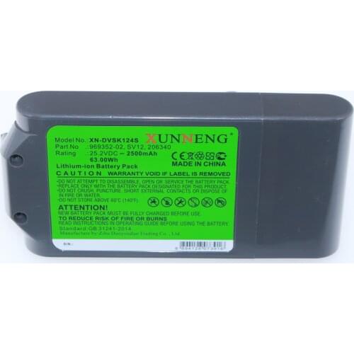 XunNeng 206340 969352-02 SV12 Battery for Dyson V10 Cyclone V10 V10 Cyclone series V10 Absolute V10 Animal V10 Total
