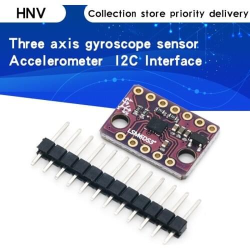 LSM6DS3 Accelerometer Gyro Embedded Digital Temperature Sensor Module SPI IIC I2C Interface Module 8kb FIFO Buffer 5V