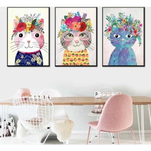 Diamond Painting Cross Stitch Cute Cat mouse Poster Picture of Rhinestone DIY Diamond Mosaic Diamond Embroidery Home Decor