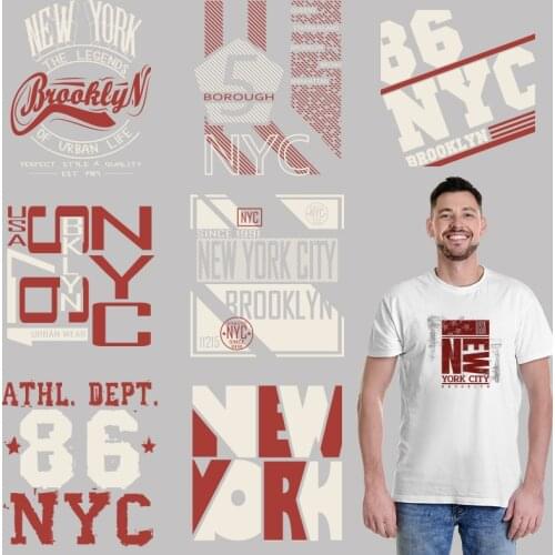 Fashion Letter simple patterns numbers Logo Patches for Kids Clothing Jacket DIY Appliques Garment Accessories Ironing stickers