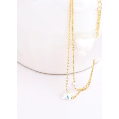 BAFFIN Fashion Gold Color Double Chain Bracelets Colorful Stars Beads Crystals From SWAROVSKI Hand Accessories Lucky Jewelry