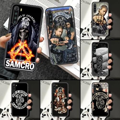Sons of Anarchy TV logo Phone Case For Xiaomi Redmi Note 7 8 9 10 7A 8T 9A 9T 9S 10S Pro black pretty shell tpu bumper 3D Etui