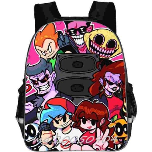 11 inch Kids Backpack Games Friday Night Funkin Children School Bags For Boys Orthopedic Child Boy BookBag Knapsack Mochila