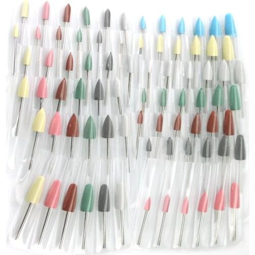 6 Type Rubber Silicon Nail Drill Bit Polish Rotary Grinder Cuticle Cutter Polisher For Manicure Electric Accessories