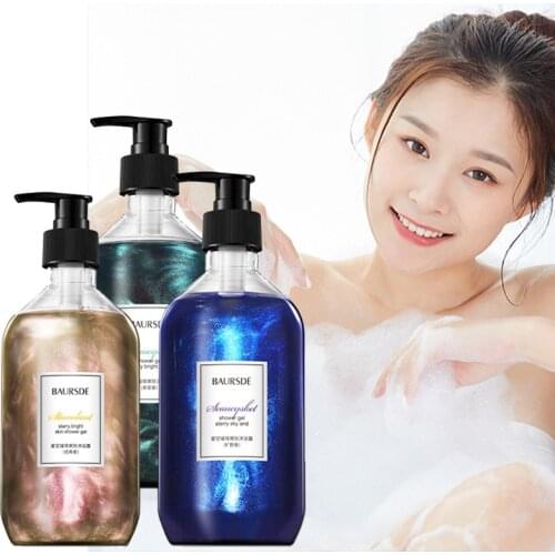 Deep Cleaning Shower Gel Moisturizing Starry Sky Bright Fragrance Clean Oil Control Refresh Shower Gel Whitening Brighten 500ML