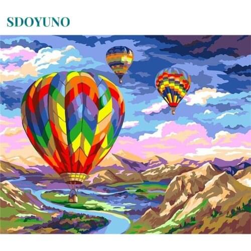 SDOYUNO 40x50cm Painting By Numbers Kits Frameless Paint By Numbers Scenery DIY Digital Canvas Painting Home Decoration