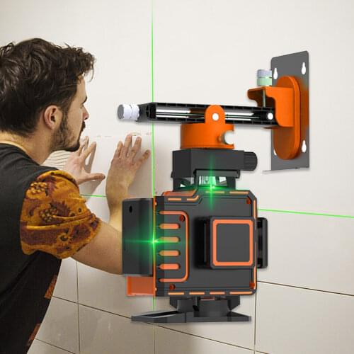 12 3D/16 Lines 4D 360 Laser Level Nivel Laser Device Green Beam Laser Level Self-leveling Horizontal Vertical Measure Tools
