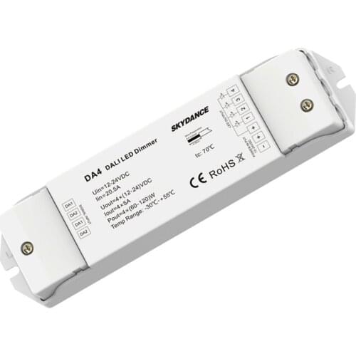 Model #: DA4; 4CH*5A 12-24VDC CV DALI Dimmer