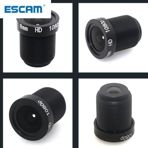 ESCAM 1080P 2.8/3.6/6mm CCTV LENS Security Camera Lens M12 2MP Aperture F1.8, 1/2.5" Image Format Surveillance Camera Lens HD