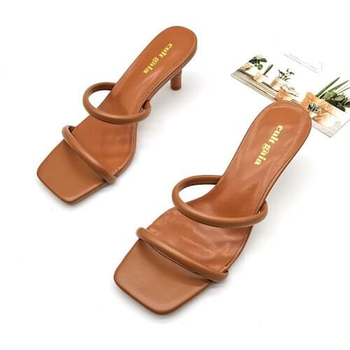 Shoes Rubber Flip Flops Ladies' Slippers Multicolored Sandals Women Heels Pantofle Hawaiian High 2021 Bonded Leather Slides PU R