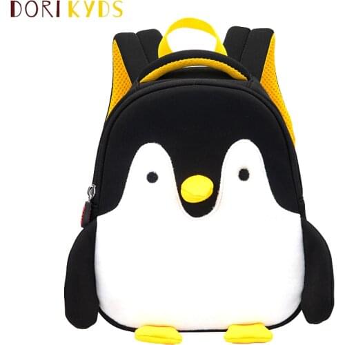 DORIKYDS New EVA Penguin Orthopedic Schoolbag Children Backpack Hard Shell Backpack Kids Cartoon Mini Shoulder Bag Kids Cute Bag