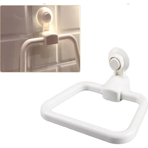 Towel Ring Vacuum Strong Suction Cup Punch Free Kitchen Towel Hook Household No Trace Storage Shelf Bathroom Towel Holder