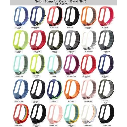 Sport Nylon Strap For Xiaomi Mi Band 6 5 4 3 Bracelet Breathable Wrist Strap Silicone Case Watch Strap for Xiaomi 5 Watch Bands