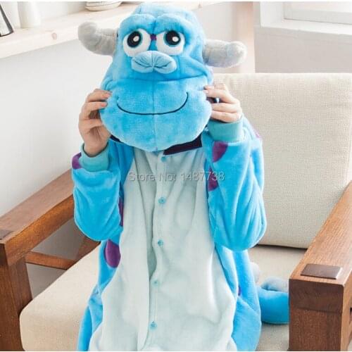 Kigurumi Blue Monster University Sulley Sullivan Onesies Pajamas Cartoon Costume Cosplay Pyjamas Party Dress Pijamas
