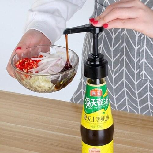 Oil Consumption Bottle Nozzle Pump Head Household Press Nozzle Oyster Sauce Squeezer Pump Quantitative Bottle Oil Consumption