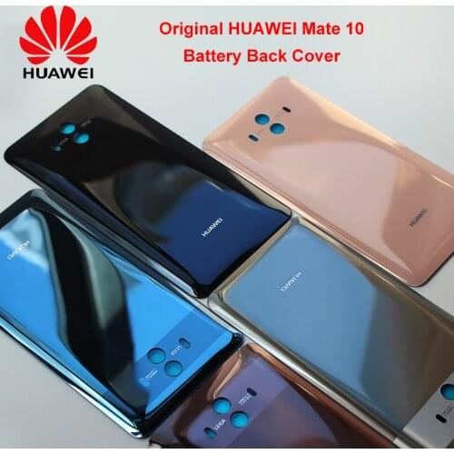 Huawei Mate 10 Glass Back Battery Cover Rear Door Housing Phone Protection Case Panel Replacement Parts For HUAWEI mate10 & Logo