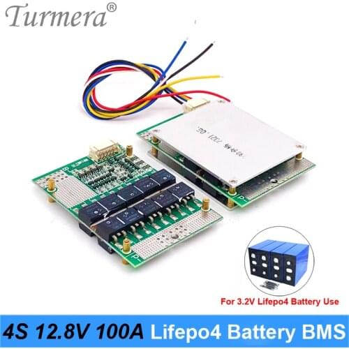 Turmera 4S 12.8V 100A Balance Lifepo4 Battery BMS Balance Protected Board for 3.2V 100Ah 200Ah 280Ah 310Ah Lifepo4 Batteries Use