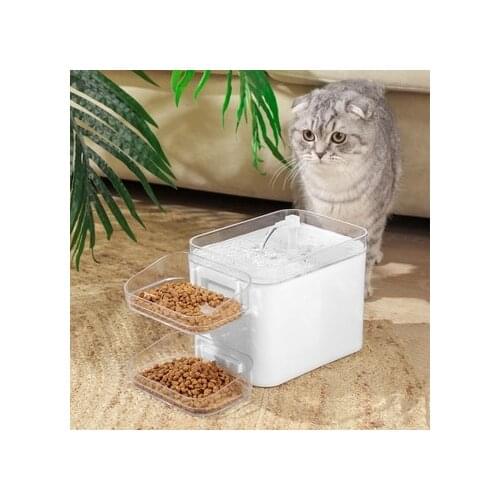 Electronic Pet Cats Feeding Smart Drinker Bowl Automatic Circulation Water Dispenser LED Auto-Sensing Night Light Water Fountain