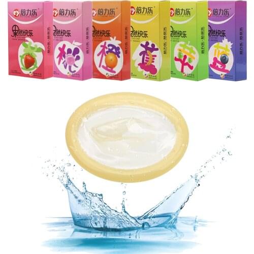 VATINE 10 Pcs/Box Lubricated Condoms Sex Toy for Men Ejaculation Delayed Ultra Thin 6 Kinds Fruit Smooth Cock Condom Adult Goods