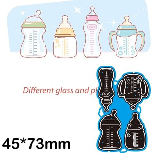 Cutting Dies Different Glass and Plastic Bottle Stencil Craft for Scrapbook Stamps Dies Embossing Paper Gift Card 45*73mm