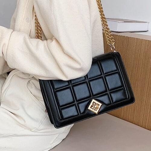 High Quality Luxury Design Plaid Women Crossbody Bags 2021 New Fashion Handbags Ladies Shoulder Messenger Bags Female Purses